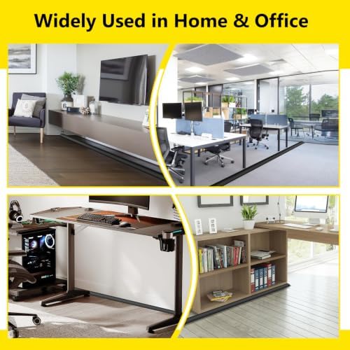Eapele Floor Cord Cover 6.5ft Cord Covers for Wires on Floor, Linkable Heavy Duty Extension Cord Cover, Rubber Floor Cable Cover, Prevent Trip Hazard for Sidewalk Home Office Outdoor or Indoor - Image 7