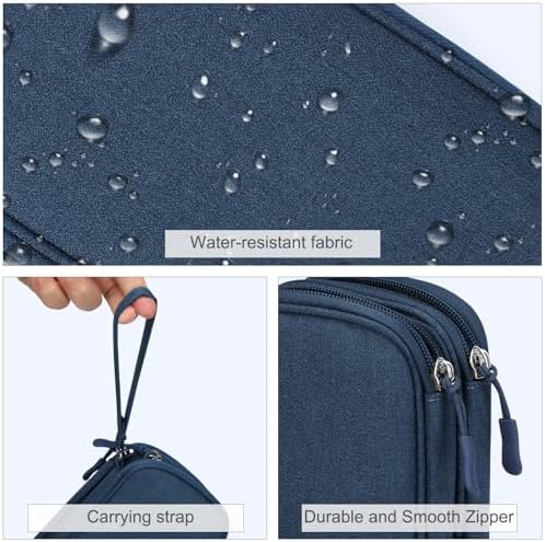 FYY Electronic Organizer, Travel Tech Pouch Bag, Cable Organizer Navy - Image 4