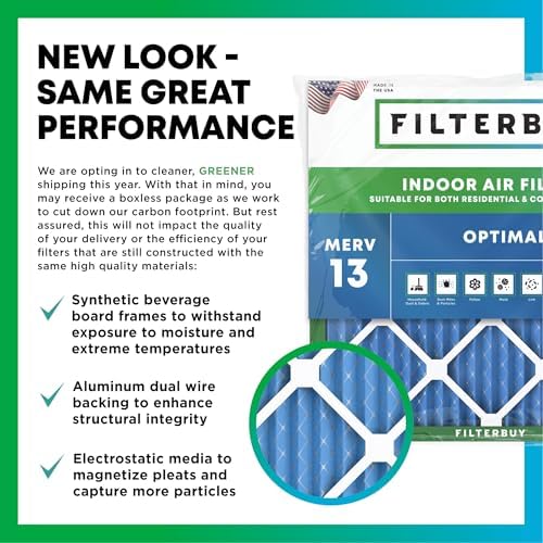 Filterbuy 24x25x2 Air Filter MERV 13 Smoke & Allergy Defense (6-Pack) - Image 3