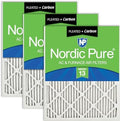 Nordic Pure 18x20x1 Pleated MERV 13 Plus Carbon Air Filters 3 Pack by NordicPure