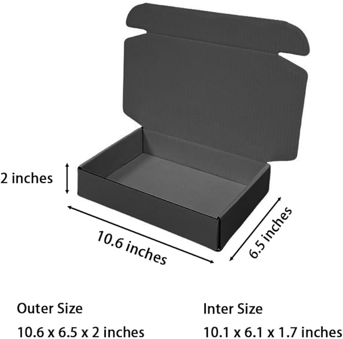 50 Pcs 10.6 x 6.5 x 2 inches Shipping Boxes - Image 2