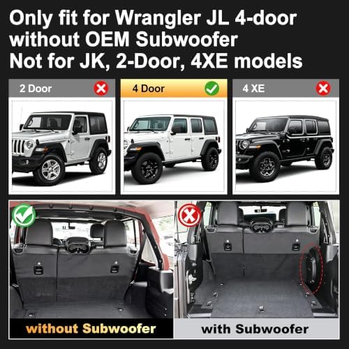 Floor Mats & Cargo Liner Fit for 2018-2026 Jeep Wrangler JL w/o Subwoofer - Image 2