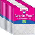 Nordic Pure 18x20x1 Tru Mini Pleat MERV 13 AC Furnace Air Filters 12 Pack by NordicPure