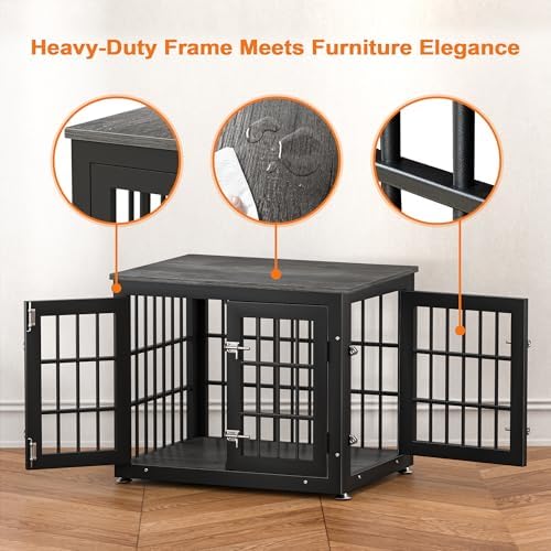 rehomerance 26" Heavy Duty Dog Crate Furniture for Small Dogs - Image 6