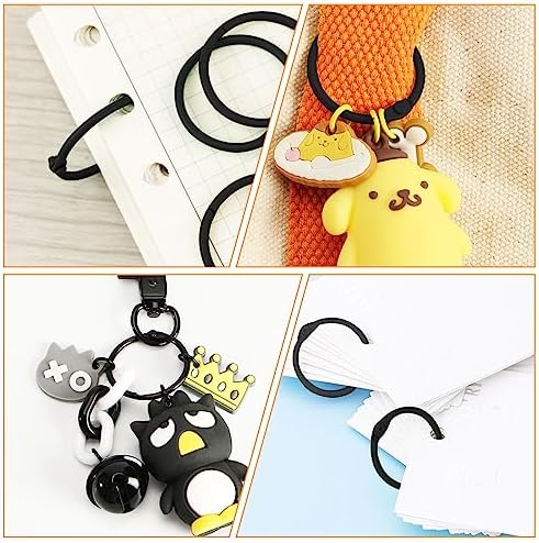 Binder Rings 50pc, Book Rings 1 Inch, Flash Card Rings Small Index Card Ring Loose Leaf Binder Rings Black Ring Clips Metal Rings for Index Cards Rings for Paper - Image 6