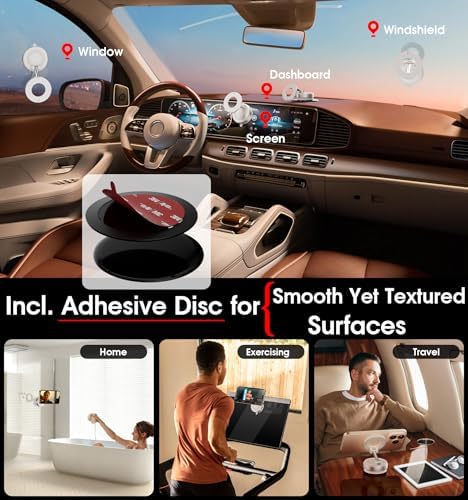 REOKILY Strong Magnetic Car Phone Holder for MagSafe Ultra Vacuum Suction Cup Phone Mount 360° Cell Phone Holders for Your Car Accessories for iPhone 16 15 14 13 12 Android - Image 2