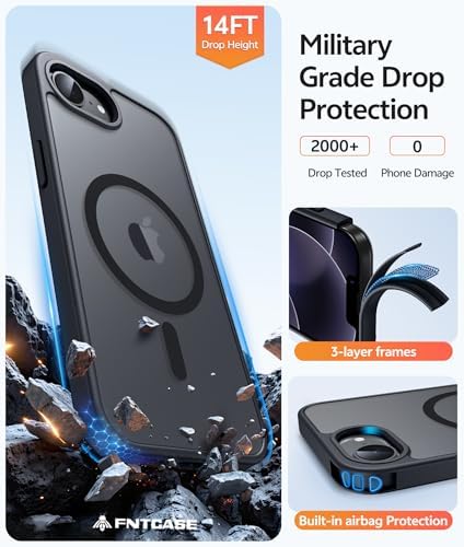 FNTCASE for iPhone 17e/ iPhone 16e Case, Fit for Magsafe, Screen Protector - Image 5