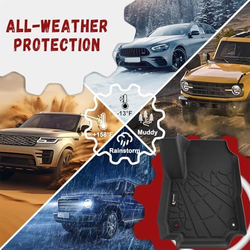 Floor Mats for Chevy Equinox/GMC Terrain 2018-2024 (Not fit EV Models), All Weather TPE Protection Floor Liners Accessories, 1st & 2nd Row & Cargo Liner - Image 7