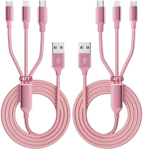 Multi Charging Cable, 3 in 1 Charging Cords for Multiple Devices-2Pack4FT by MPATIBY