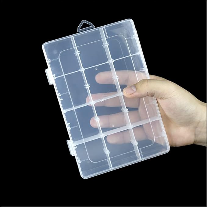 6 Pack Organizer Box with Parkical Adjustable Dividers, 12 Grids Plastic - Image 5