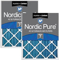 Nordic Pure 18x20x1 Pleated MERV 7 Plus Carbon Air Filters 2 Pack by NordicPure