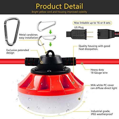 LED Construction Light, Christmas String Lights,200FT,2Prong - Image 3