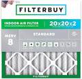 Filterbuy 20x20x2 Air Filter MERV 8 Dust & Allergy Defense (1-Pack) by Filterbuy
