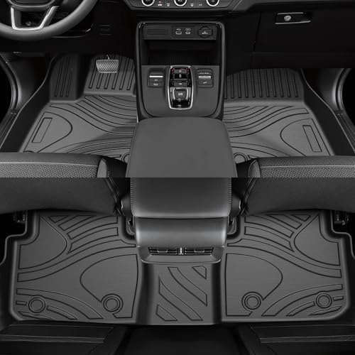 Powerty Floor Mats for Honda CR-V 2023 2024 2025 2026 (Include Hybrid) All Weather 3D TPE Anti-Slip Car Liners for 1st & 2nd Row Accessories - Image 5