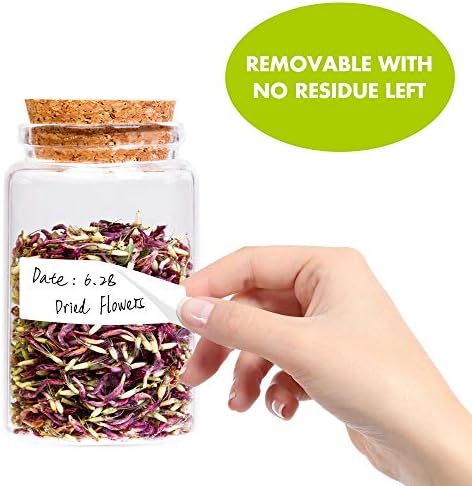 1000 Blank Removable Freezer Labels Water Oil Resistant with Perforation Line for Food Containers Jars Pantry Organization (Each Measures 1” x 3”) (Pack of 4) - Image 4