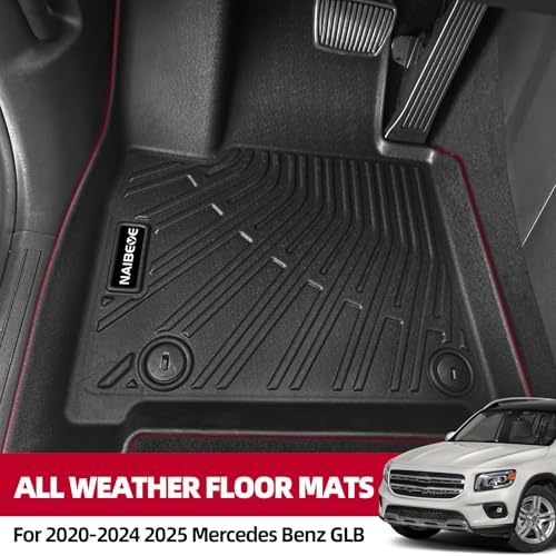 Naibeve Floor Mats for 2020-2024 2025 Mercedes Benz GLB - All Weather Custom Fit for Mercedes Benz GLB Floor Mats & Cargo Mat & Backrest Mats Accessories - Image 2