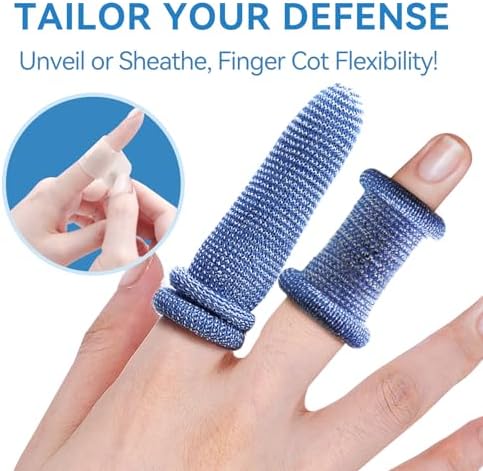 Dimora Finger Cots, Pack of 60 (Large Size) Finger Protectors, Breathable Bandages for Wound Care, Stretchy Sleeves for Gardening, Fitness and Cargo Handling, Blue - Image 3