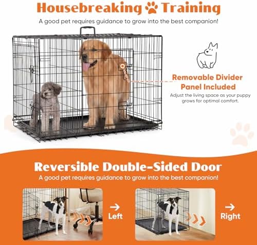 Sweetcrispy 36 Inch Dog Crate, Medium Dog Cage, Foldable Puppy Pet Kennel - Image 4