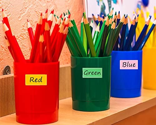 Assorted Colors Waterproof Removable Labels with Pen Adhesive Name Stickers - Image 5
