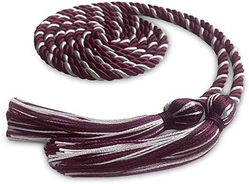 Endea Graduation Single Honor Cord Two-Color (Maroon/White) by EndeaGraduation