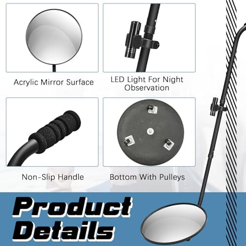 Barydat 2 Pack 12 Inch Under Vehicle Inspection Mirror - Image 3