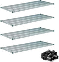 4-Pack Green 30" x 72" Additional Wire Shelf for Shelving Units, Replacement Shelves for Wire Rack by Zedfire