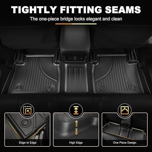 All Weather TPE Floor Mats & Cargo Liner & Seat Back Cover Full Set for 2011-2021 Jeep Grand Cherokee 5-Passenger (Exclude L/2022 WL Models) Waterproof Anti-Slip Car Accessories - Image 6
