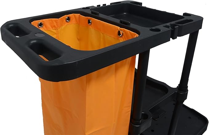 tonchean Commercial Janitorial Cart, 3-Shelf Large Capacity Housekeeping Cart - Image 8