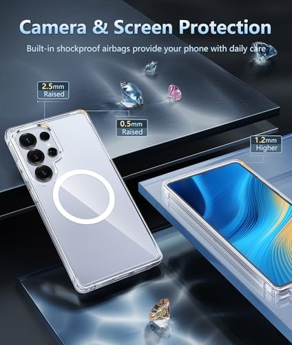 FNTCASE for Samsung Galaxy S25-Ultra Case Clear Compatible with Magsafe - Image 5