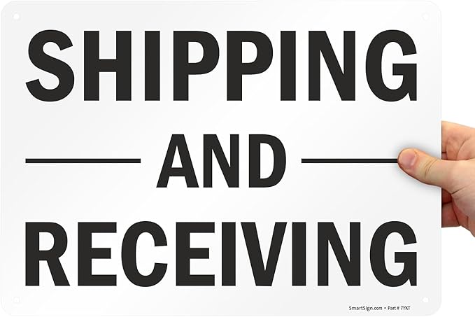 SmartSign-S-5803-AL-14 "Shipping And Receiving" Sign | 10" x 14" Aluminum - Image 2