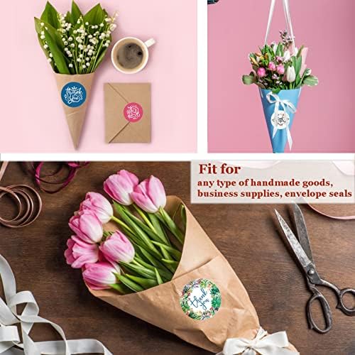 Thank You Stickers Rolls 3000 Pcs - 1 Inch Floral Designs Thank You Stickers Labels for Baking Packaging Envelope Seals Small Business Flower Stickers Tags for Wedding Birthday Party Gift Wrap Bag - Image 6
