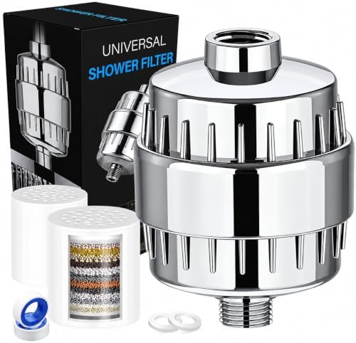 2 Pack Cartridges Shower Filter for Hard Water, Shower Head Filter by ZGMEH