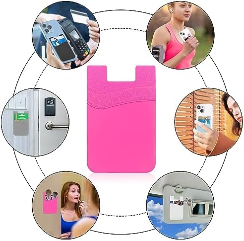 Senose Phone Wallet, 3 Pack Phone Card Holder Stick On Back of Cellphones - Image 3