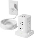 Power Strip Tower with Surge Protector 1800J, Fast Charging Tower PD20W USB-C by Tagzilo