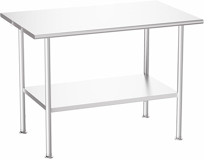 All-Stainless Steel Prep Table, 30 X 48 Inch, by Atelicf