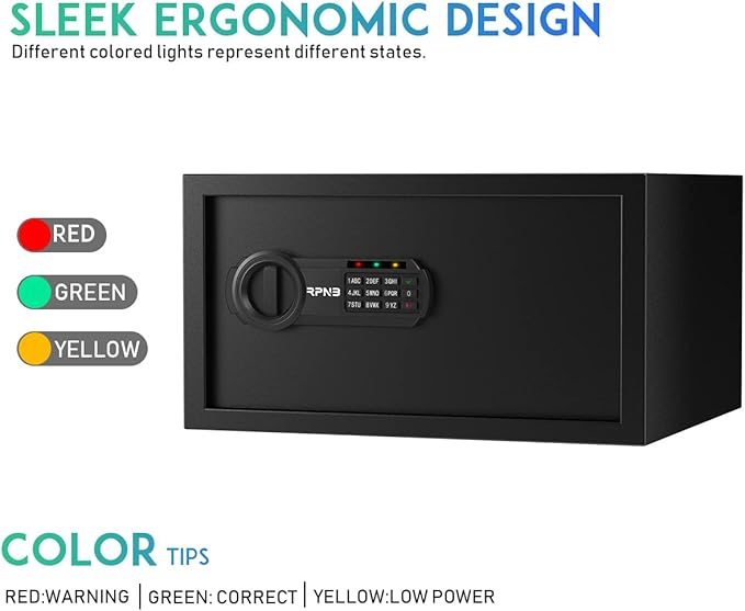 RPNB Deluxe Safe and Lock Box, Digital Keypad Safe Box, Steel Alloy Small Safes - Image 6