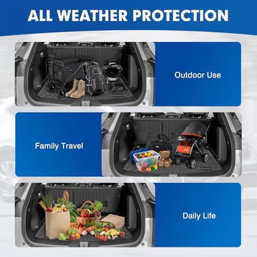 Mixsuper Cargo Liner for Chevrolet/Chevy Trailblazer AWD & FWD 2021-2026, All Weather Trunk Mat Backrest Mat TPE Back Seat Cover Protector for Car (Only Fit Cargo in Upper Deck Position) Accessories - Image 6