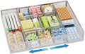 Marbrasse Expandable Desk Drawer Organizer, Mesh Tray with 10 Adjustable Compartments, Desk Organizers for Office Supplies, Makeup & Vanity (Expandable-Silver) by Marbrasse
