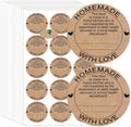 500 Cottage Food Labels, 2-Inch Kraft Paper Stickers by Remerabel