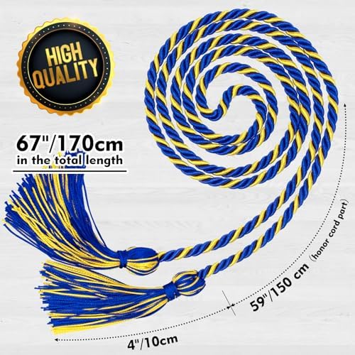 Graduation Cords Blue Gold Cords for Graduation 2026 Graduation Honor Cords (Mixed Blue and Glod) - Image 2
