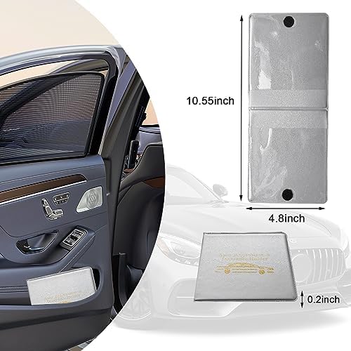 Ziciner Car Registration Insurance Holder, 2Pack Essential Auto Card Document Glove Box Organizer with Touch Fastener, Vehicle Interior Accessories Perfect for Most Car, Truck, SUV (Gray/Gold Words) - Image 2
