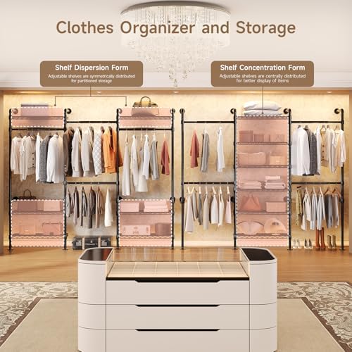 ComfyCorner Wall Mounted Garment Rack, Industrial Pipe Clothing Rack Black - Image 3