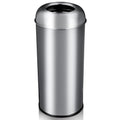 65L/17 Gallon Tall Commercial Trash Can, Large Capacity Brushed Stainless Steel by TROPOW
