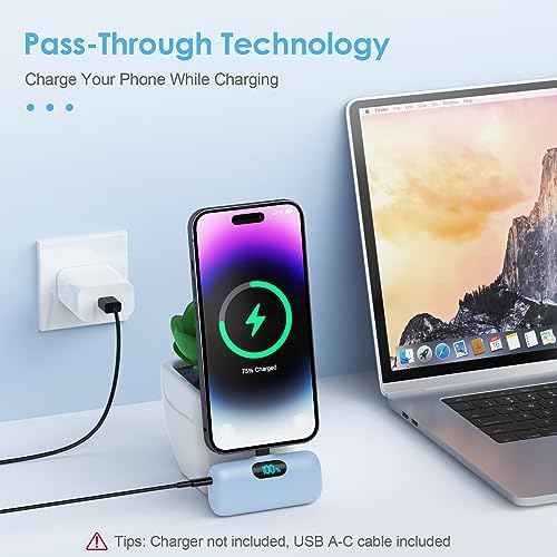 Mini Portable Charger USB C Power Bank,Upgraded 5000mAh PD Fast Charging Battery Pack Built-in USB-C Connector Travel Essential for iPhone17/17Pro/17Pro Max/Air/16 Plus/16Pro Max/15 Series,Android etc - Image 6