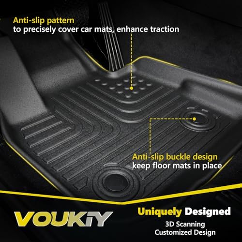 Floor Mats & Cargo Liner for 2027 Kia Telluride Gas(Not for Hybrid) 7/8 Passenger All Weather Kia Telluride Floor Mats Accessories - Image 3