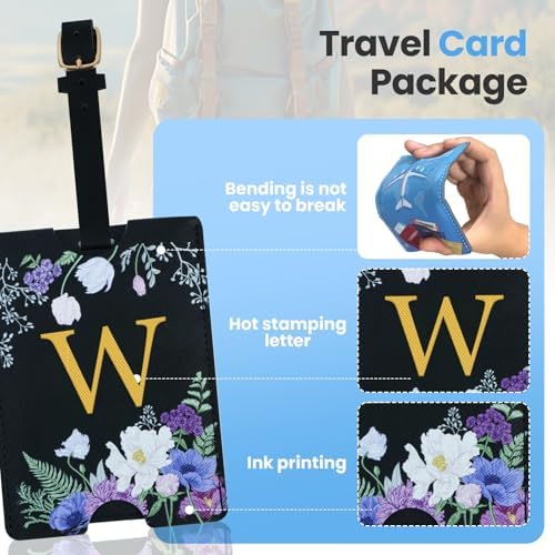 2 Pack PU Leather Privacy Luggage Tags, Double-Layer Hidden ID - Image 4