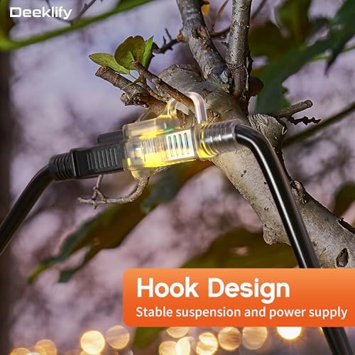 12 Gauge 75 FT Heavy Duty Outdoor Extension Cord Waterproof Black - Image 3