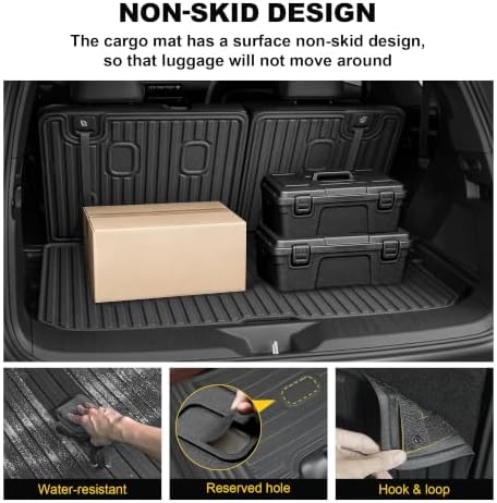 Cargo Mat & Backrest Mat Fit for Honda Pilot 2016-2025 2026 (No Elite) - Image 4