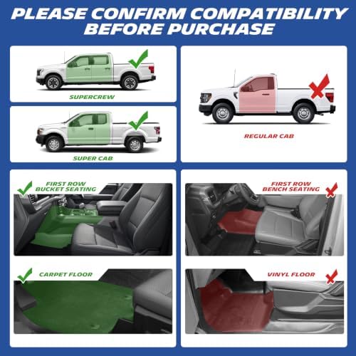 Michelin Vehicle Mats for 2015-2026 Ford F150/2022-2026 Lightning, 1st Row - Image 3