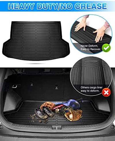 Cartist Cargo Liner Custom Fit for Kia Seltos 2021-2024 2025 2026 in Upper Position(Fits Without Subwoofer)(No SX Turbo Models) All Weather Trunk Floor Mat TPE Waterproof - Image 5